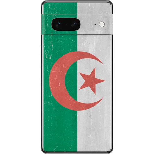 Algeria Flag Distressed Pixel Skins
